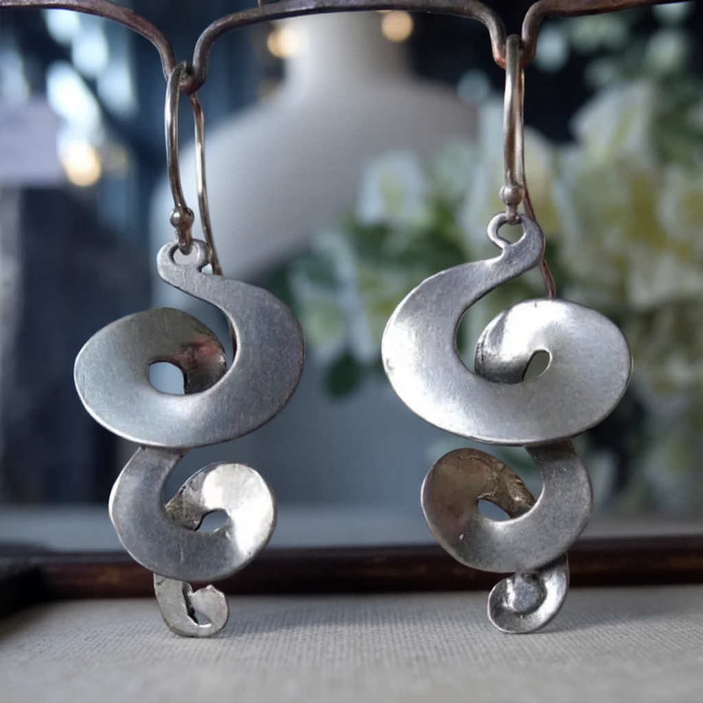 Boucles d Oreilles Argent Vintage Spirale Signature Edition Limitée Exclusivité