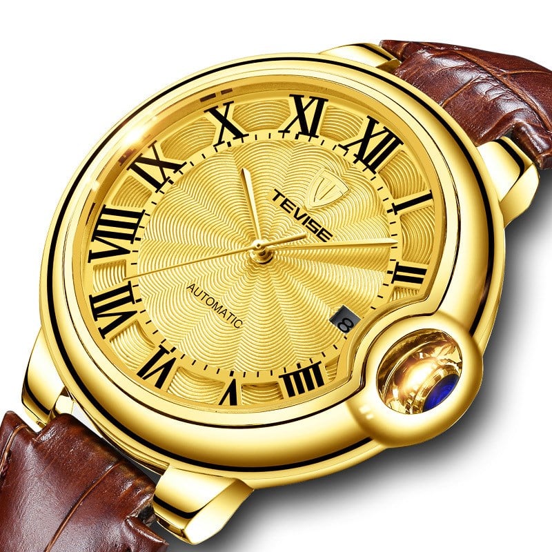 Montre Homme Élégante Cadran Chiffres Romains