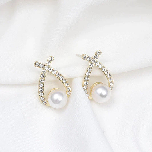 Boucles d'oreilles avec Perles et Paillettes