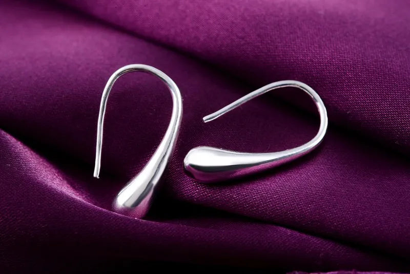 Boucles Doreilles Goutte D Eau Argent Sterling Edition Exclusive Fabriqué Au Royaume Uni