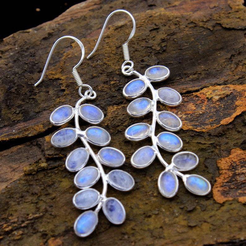 Boucles Doreilles Pierre de Lune Collection Elegante Mondstein Edition Limitée