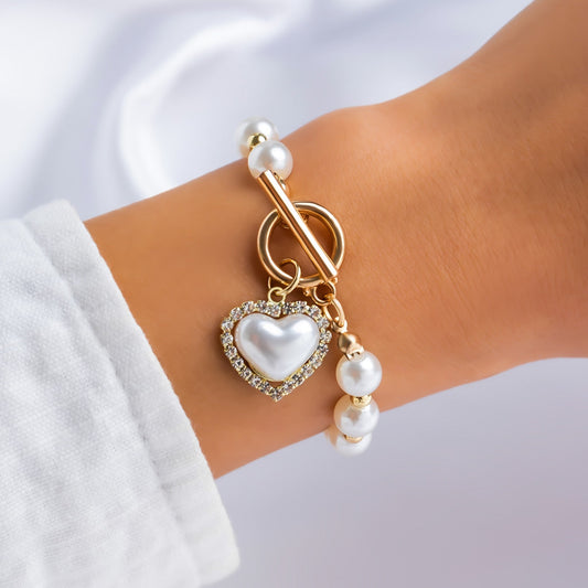 Bracelet à breloques en perles d'eau douce - Olivia