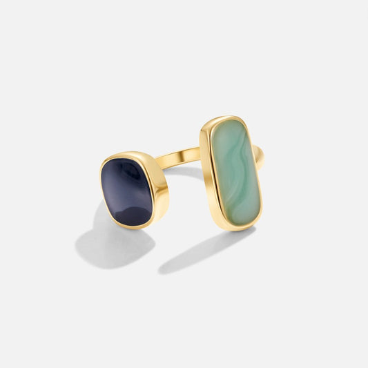 Bague enveloppante en aigue-marine