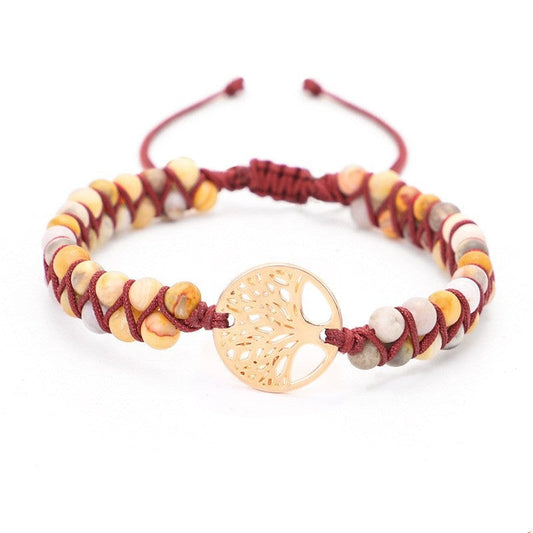 Bracelet de yoga avec breloque en forme d'arbre de vie