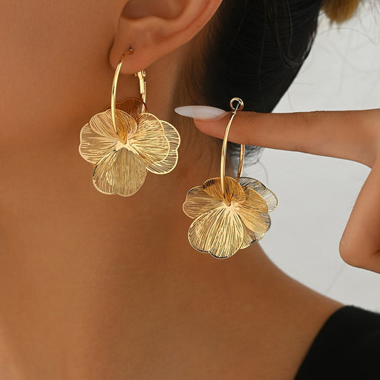 Boucles d Oreilles Or Creux Oversize Collection Édition Limitée Exclusivité