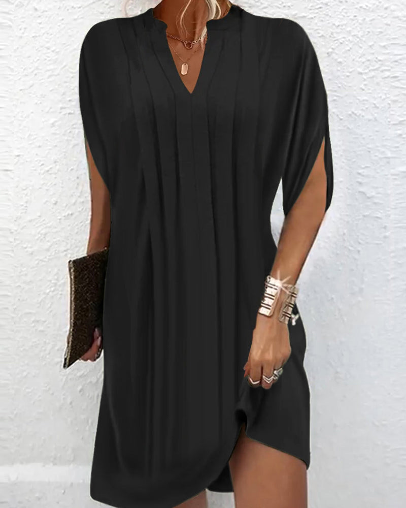 Robe à manches courtes avec chevauchement