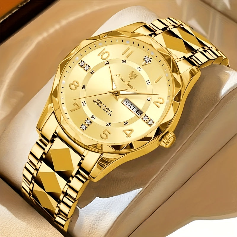 Montre Analogique Classique Avec Bracelet En Métal Élégant Cadran Simple Et Design Intemporel