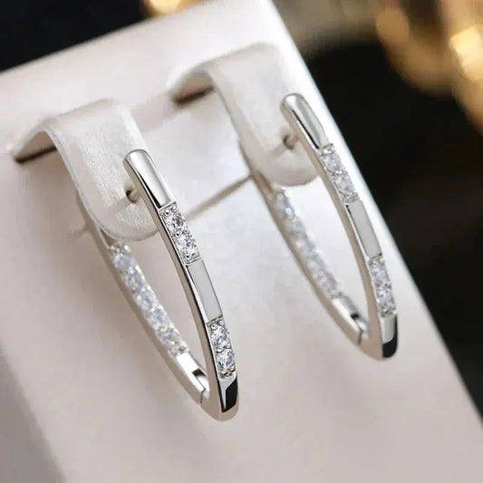 Boucles d Oreilles Argent Sterling Zircone Cubique Édition Limitée Exclusivité