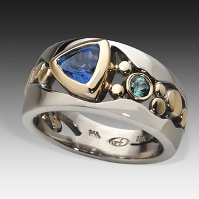 Bague vintage bleue