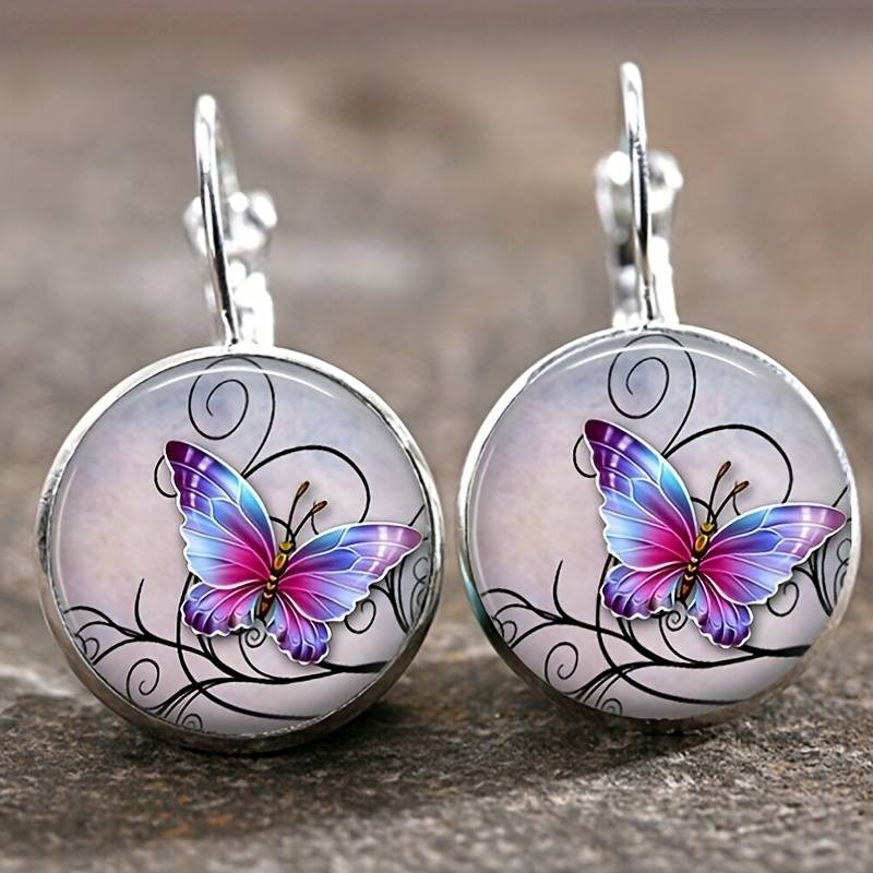 Boucles D Oreilles Papillon En Cristal Vintage Édition Limitée Numérotée