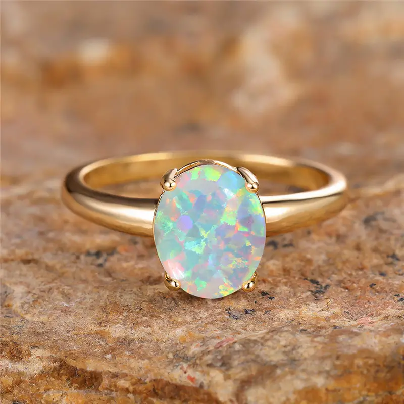 Bague vintage en opale d'or
