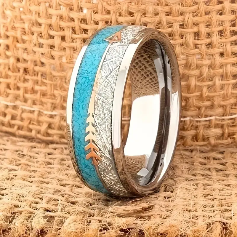 Bague vintage en argent émaillé