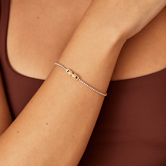 Bracelet tennis avec zircons étincelants - Isotta