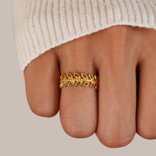 Bague à feuilles Summer Bloom