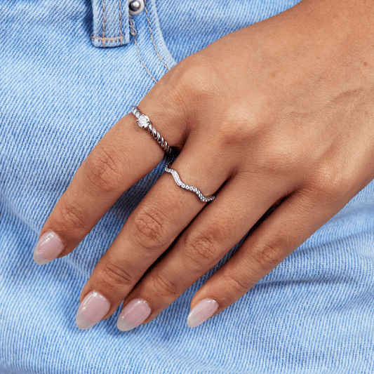 Bague en cristal et argent Zenya