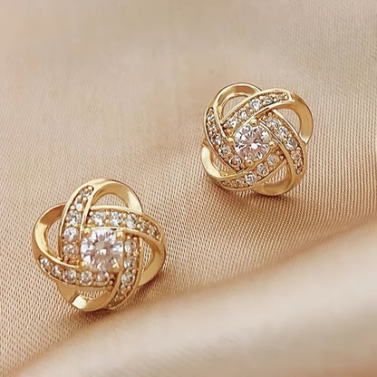 Boucles Doreilles Lila Quatre Feuilles Collection Édition Limitée