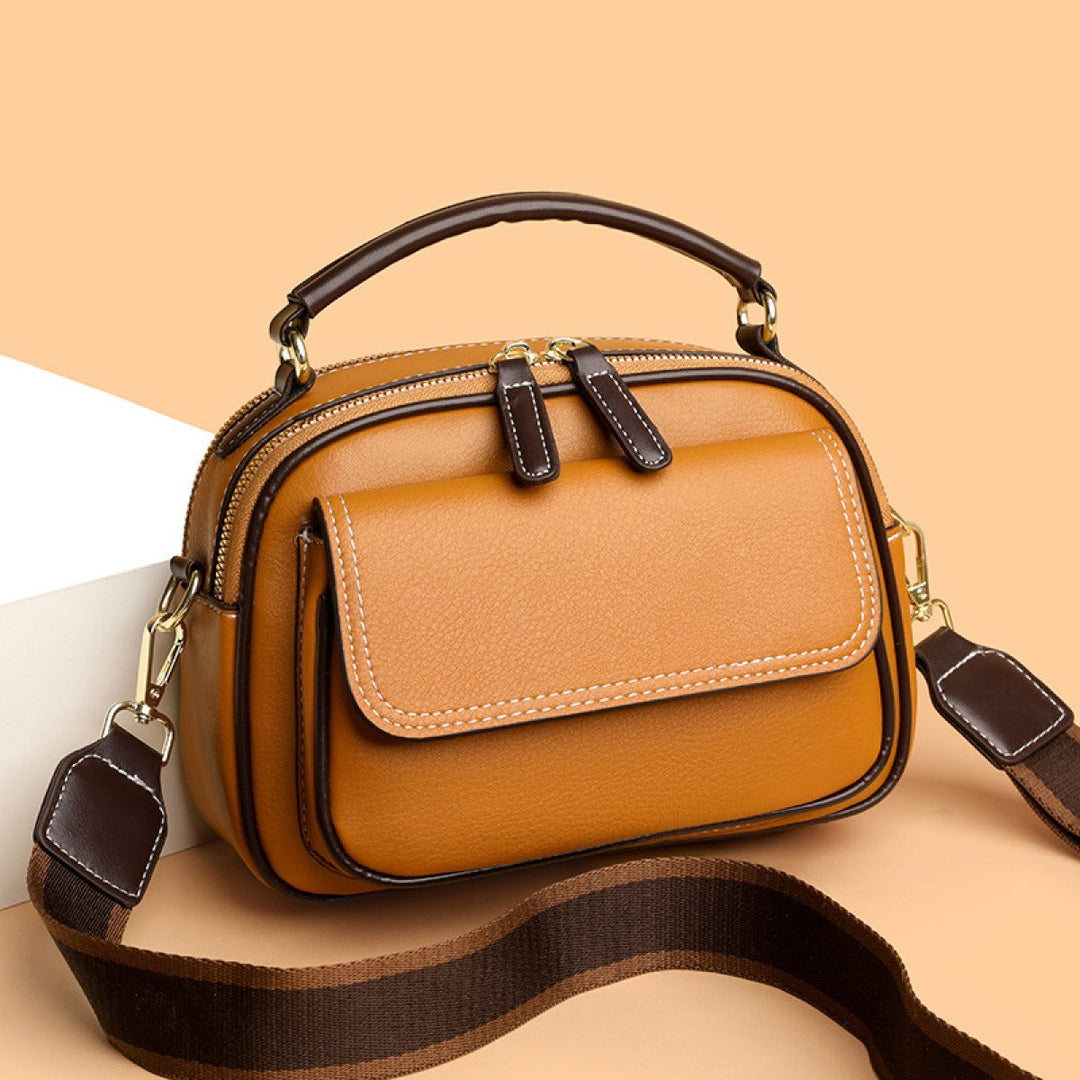 Sac à bandoulière en cuir synthétique pour femme avec structure compacte - Mireille