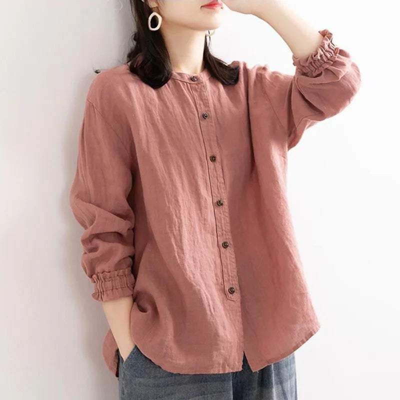 Jala - Blouse boutonnée manches longues pour femme