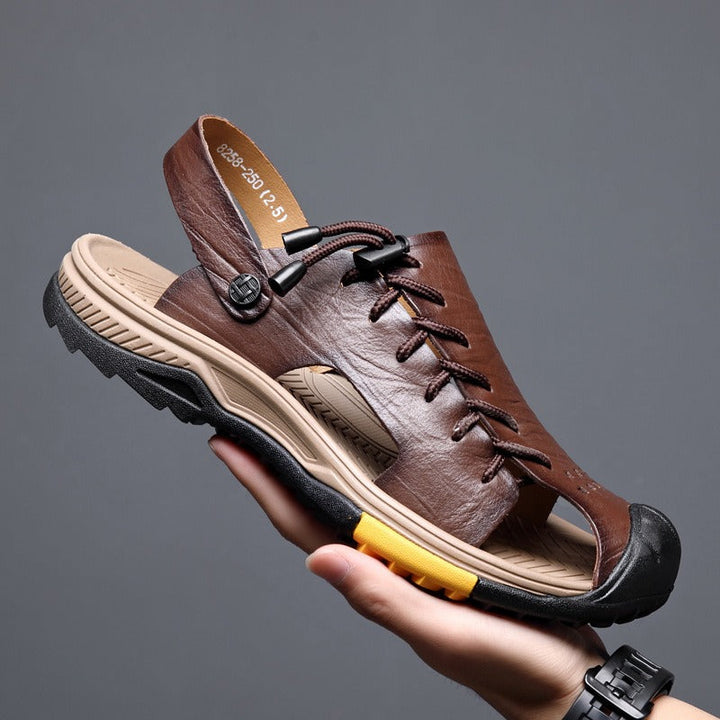 Sandales de sport pour homme en cuir synthétique design trekking - Mateo