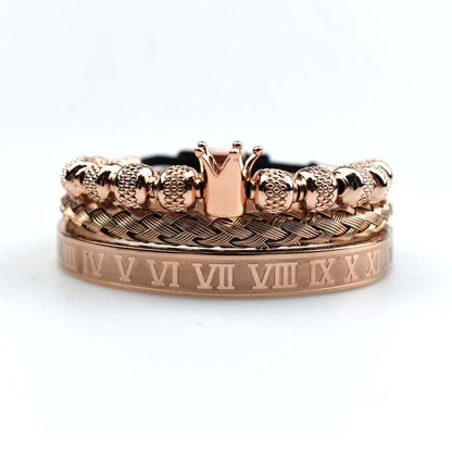 Bracelet homme Couronne impériale style romain - Magnus