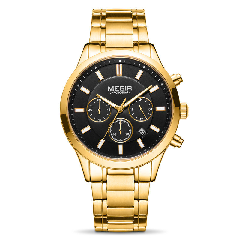 Montre Chronographe Sport En Acier Inoxydable Pour Hommes