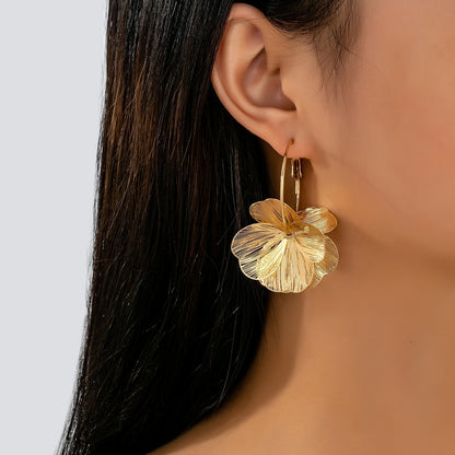 Boucles d Oreilles Or Creux Oversize Collection Édition Limitée Exclusivité