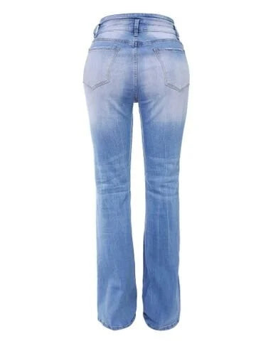 Kerryl - Pantalon en denim taille haute