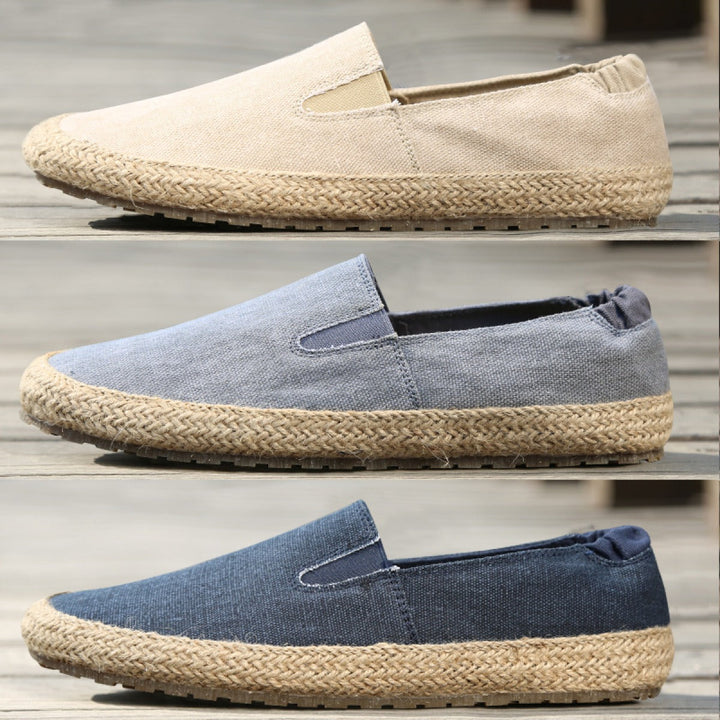 Espadrilles en toile respirante pour hommes avec semelle en jute naturel - Olver