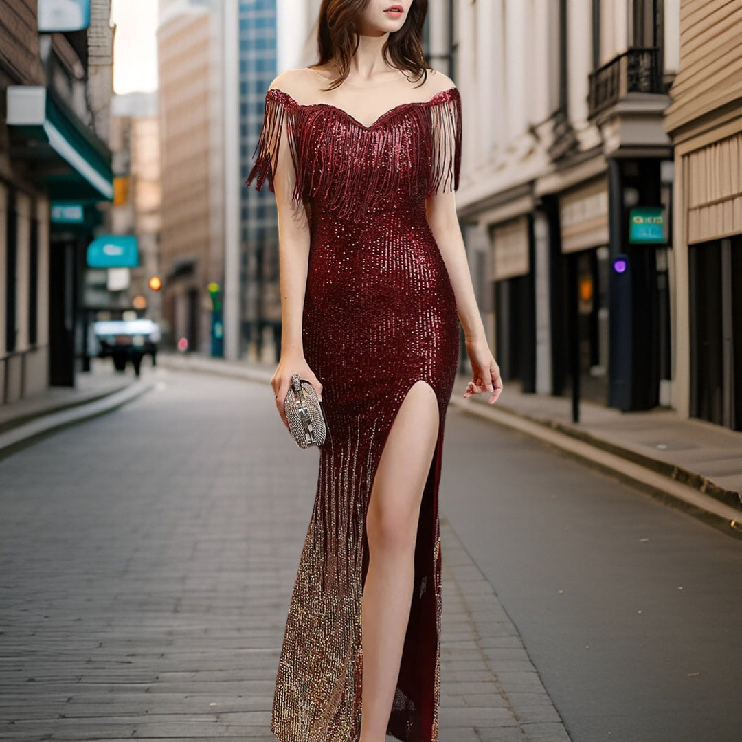 Ilva - Robe de soirée sexy à paillettes