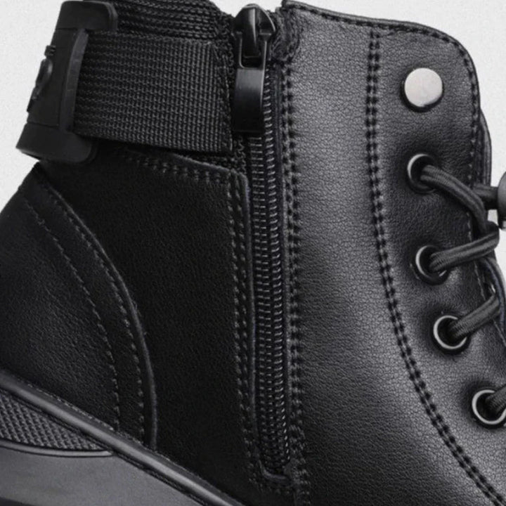 Bottes en cuir noires élégantes pour hommes