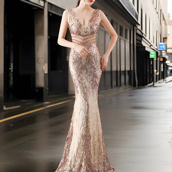 Lilliana - Luxueuse robe de soirée à paillettes