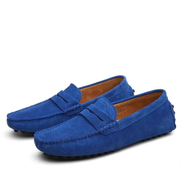 Mocassins en daim véritable de style décontracté pour hommes - Larkstone