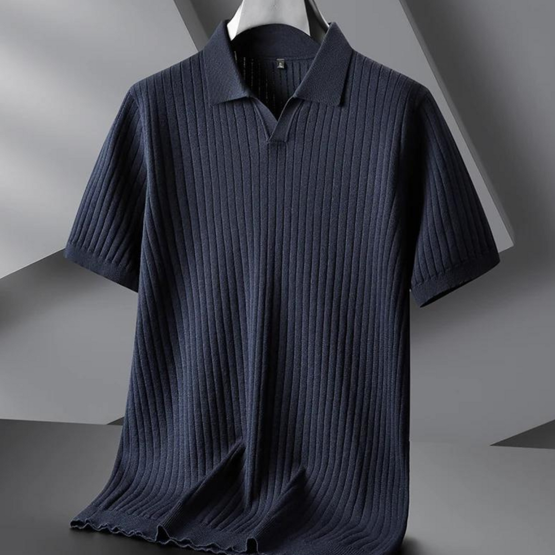 Polo pour homme tricoté de haute qualité pour un look côtier