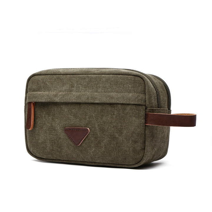 Trousse de toilette unisexe en toile imperméable à double compartiment - Bruno