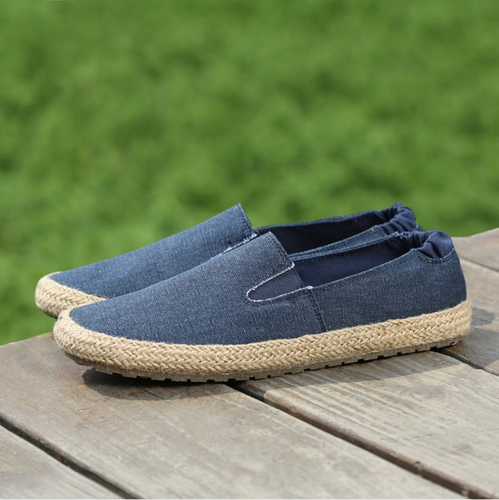 Espadrilles en toile respirante pour hommes avec semelle en jute naturel - Olver