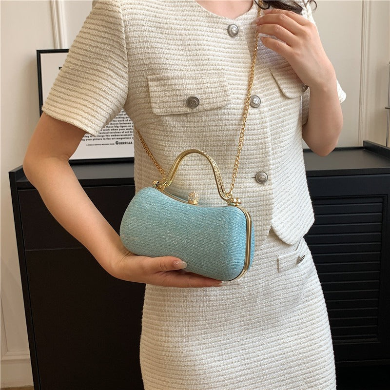 Sac de soirée pour femme avec détails brillants et poignée ornée de bijoux - Dhalia