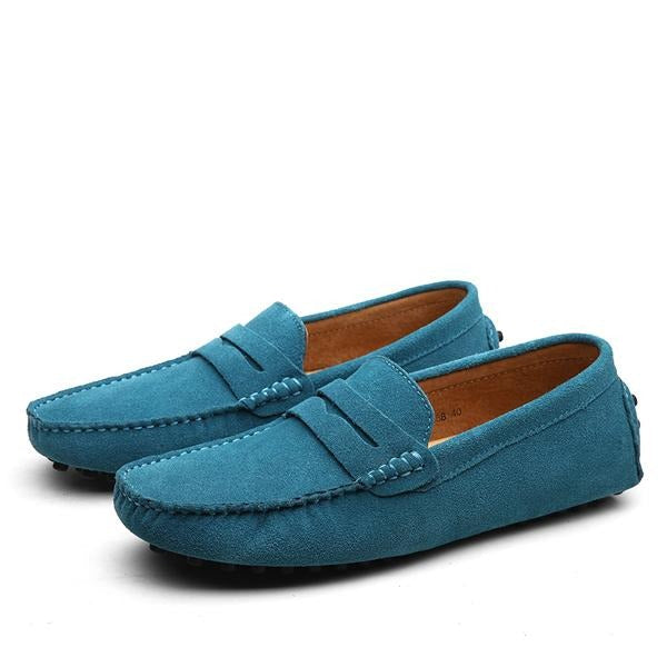 Mocassins en daim véritable de style décontracté pour hommes - Larkstone