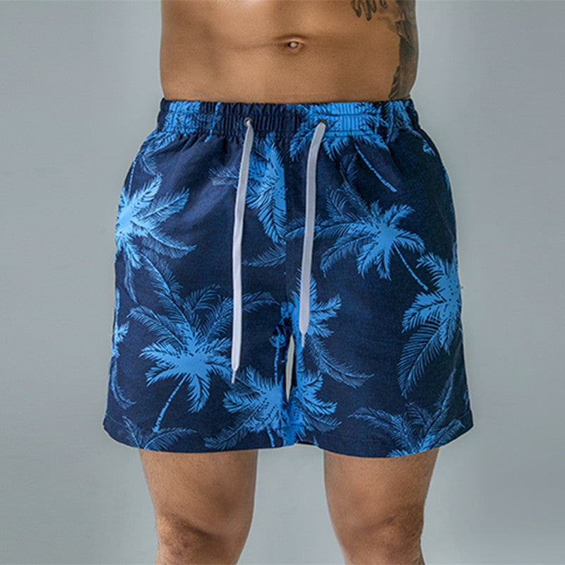 Mode masculine short de bain imprimé plage