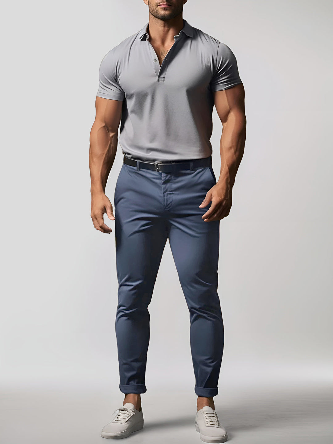 Pantalon chino pour homme de haute qualité, extensible, en coton mélangé facile d'entretien