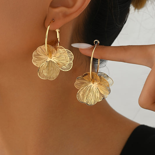 Boucles d Oreilles Or Creux Oversize Collection Édition Limitée Exclusivité