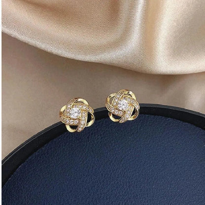Boucles D Oreilles Spirale Florale En Argent 925 Et Cristal Collection Foi Élégance Exclusivité