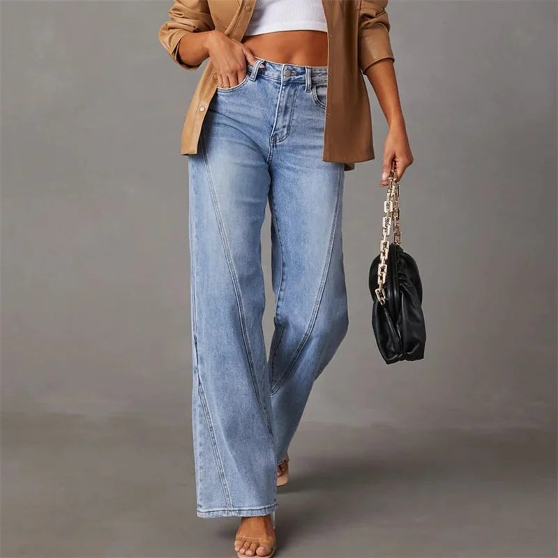 Classique pantalon de loisirs pour femmes - Jambe droite