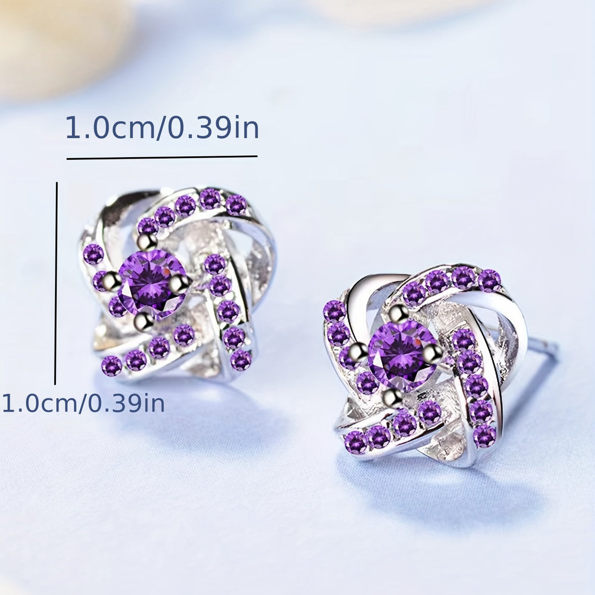 Boucles Doreilles Lila Quatre Feuilles Collection Édition Limitée