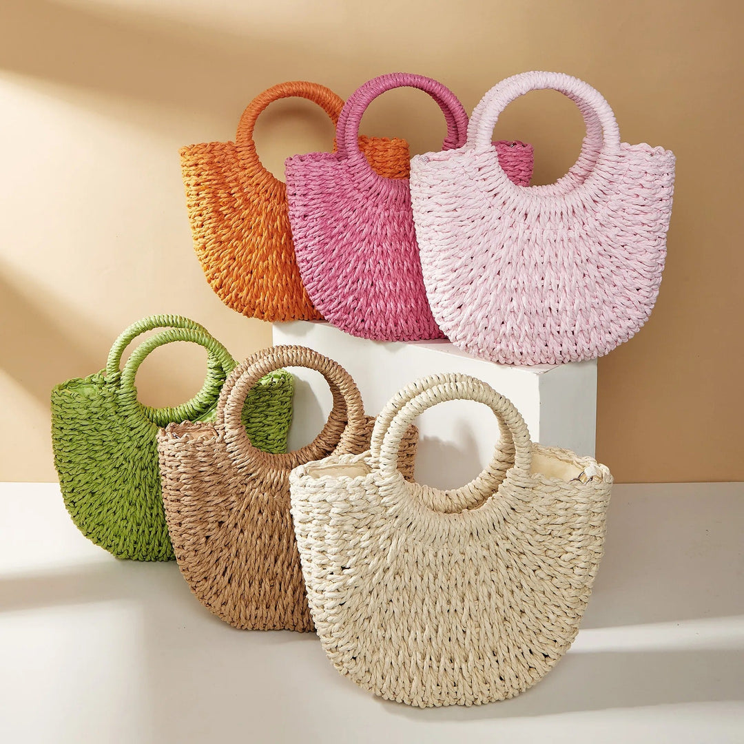 Sac à main pour femmes avec anses rondes de style plage - Noa