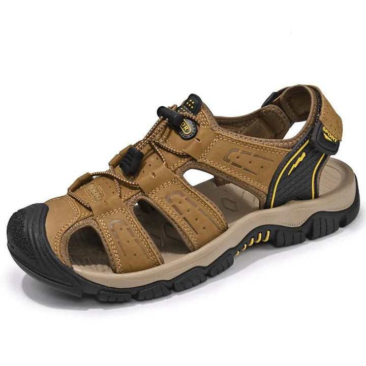 Sandales outdoor homme cuir respirant marron - Dakar