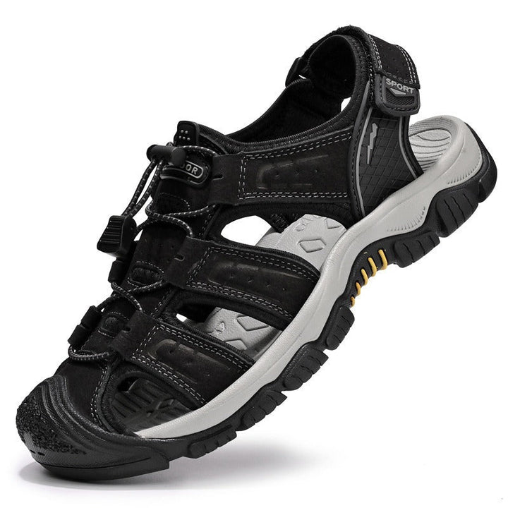 Sandales outdoor homme cuir respirant marron - Dakar