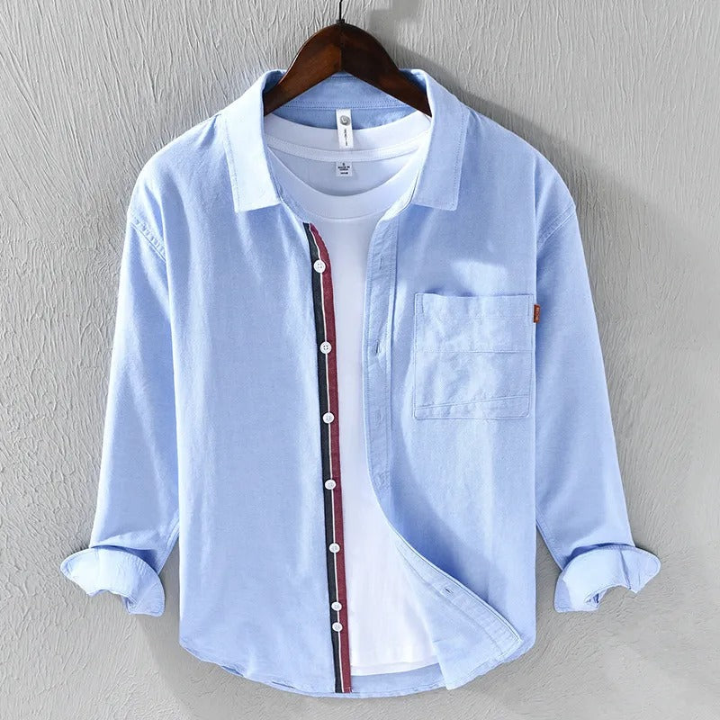 Chemise décontractée en coton oxford pour hommes - Mateo