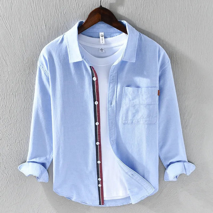 Chemise décontractée en coton oxford pour hommes - Mateo