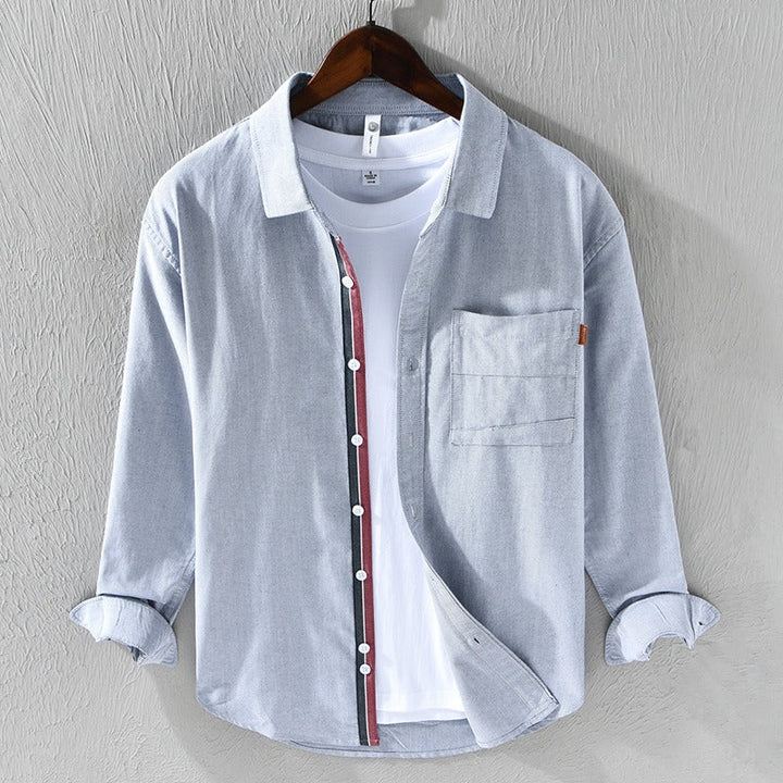 Chemise décontractée en coton oxford pour hommes - Mateo