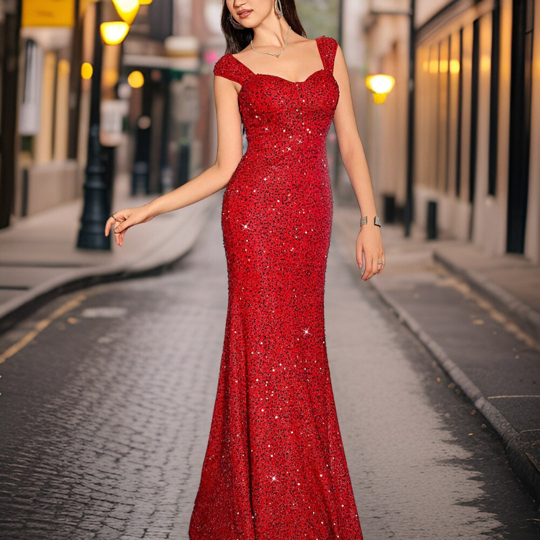 Elisse - Robe de soirée à paillettes à la mode